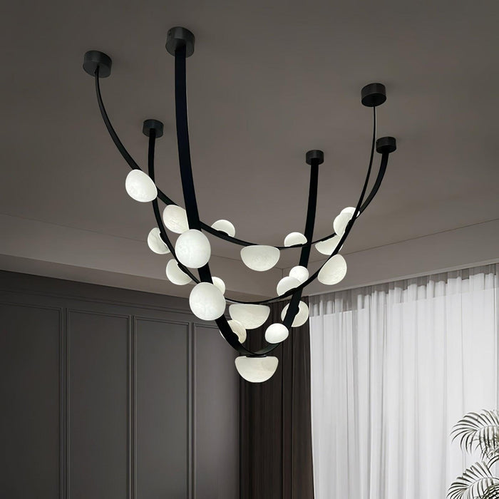 Dew Drops Alabaster Chandelier-DWHOME