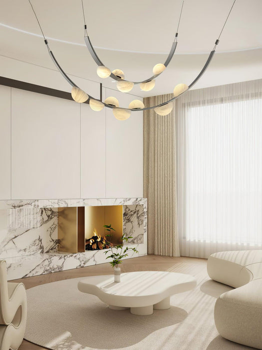 Dew Drops Alabaster Chandelier-DWHOME