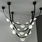 Dew Drops Alabaster Chandelier-DWHOME