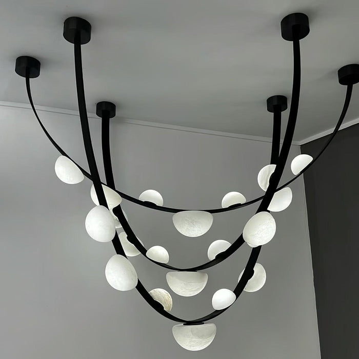 Dew Drops Alabaster Chandelier-DWHOME