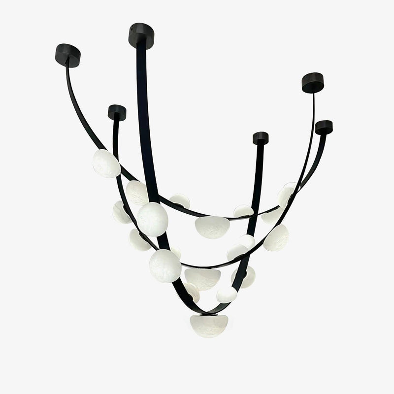Dew Drops Alabaster Chandelier-DWHOME