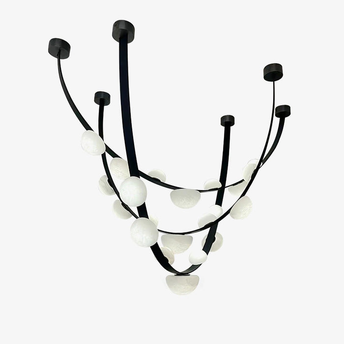 Dew Drops Alabaster Chandelier-DWHOME