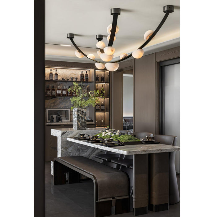 Dew Drops Alabaster Chandelier-DWHOME