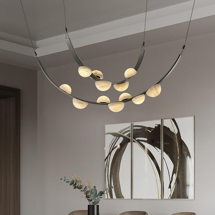 Dew Drops Alabaster Chandelier-DWHOME
