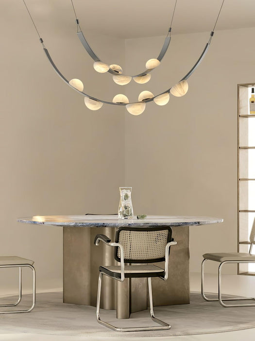 Dew Drops Alabaster Chandelier-DWHOME