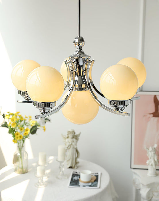 Chandelier Globe Rosée-DWHOME