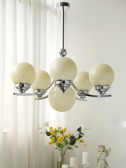 Chandelier Globe Rosée-DWHOME
