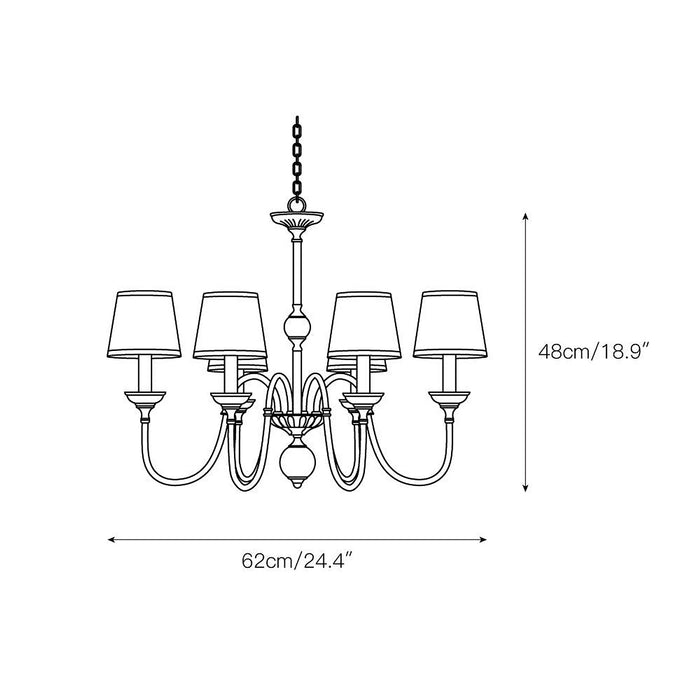 Diana Brass Chandelier-DWHOME