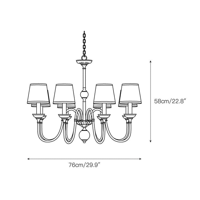 Diana Brass Chandelier-DWHOME