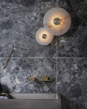 Disc Shaped Alabaster Wall Light-DWHOME