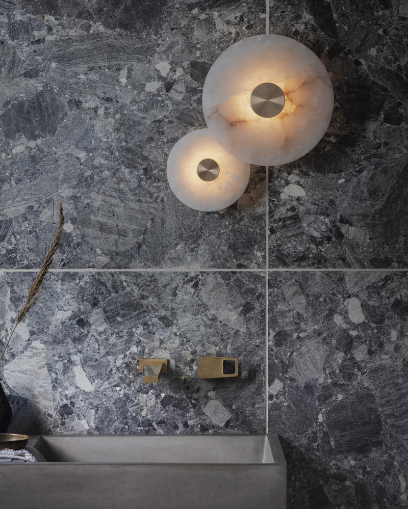 Disc Shaped Alabaster Wall Light-DWHOME