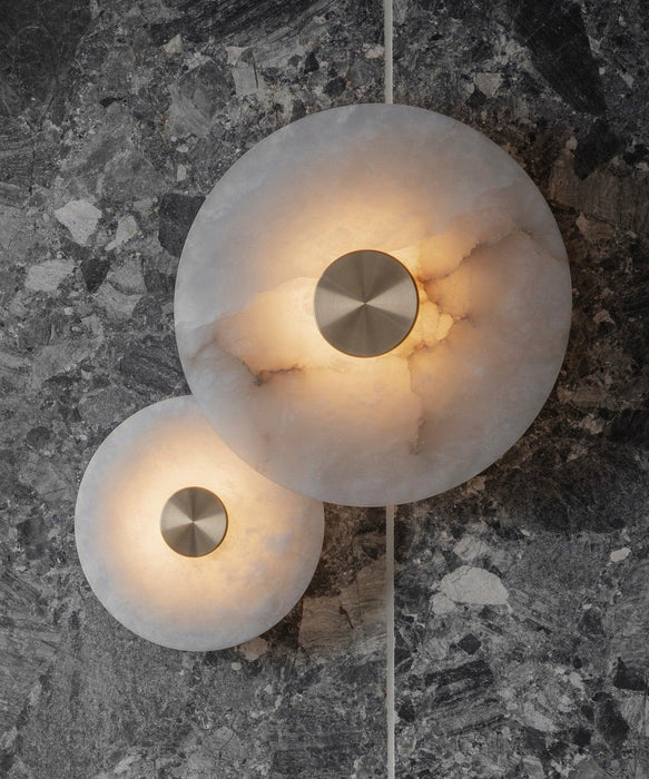 Disc Shaped Alabaster Wall Light-DWHOME