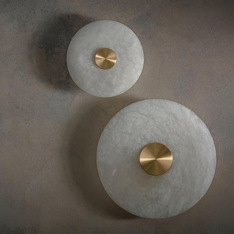 Disc Shaped Alabaster Wall Light-DWHOME
