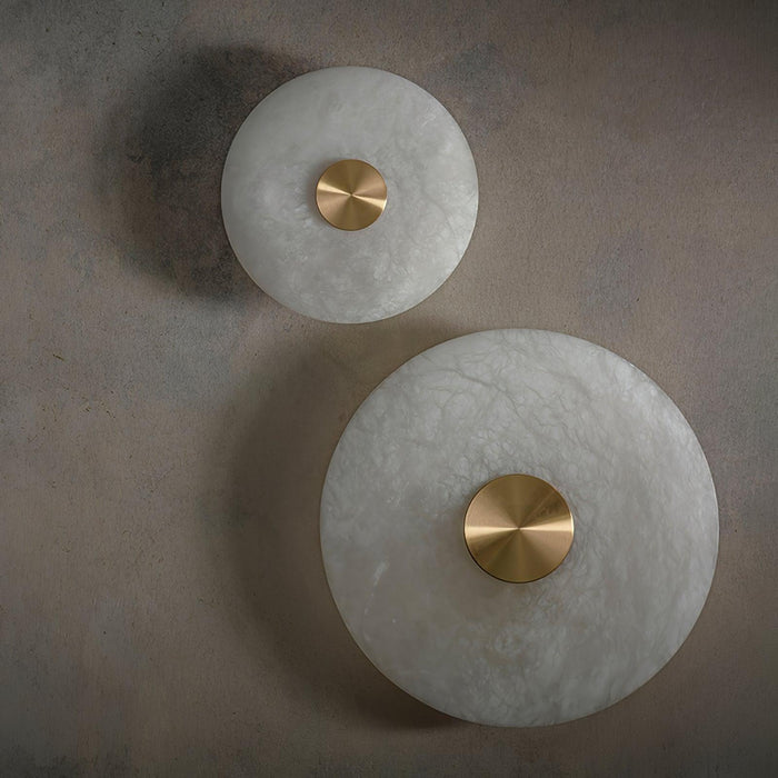 Disc Shaped Alabaster Wall Light-DWHOME
