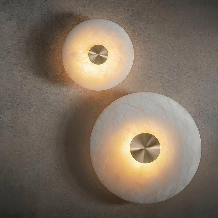 Disc Shaped Alabaster Wall Light-DWHOME