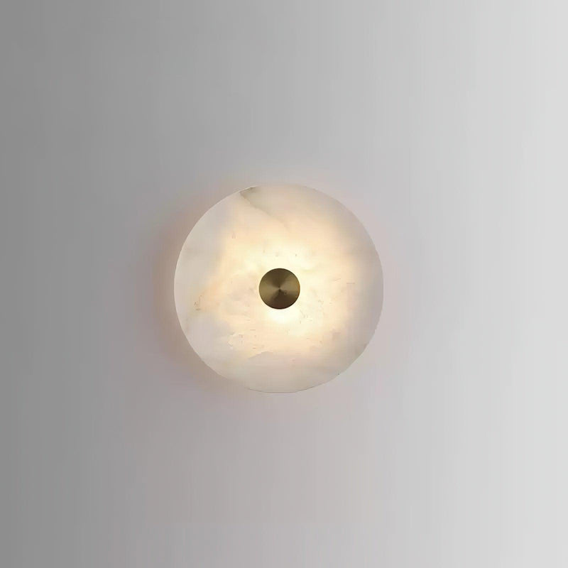 Disc Shaped Alabaster Wall Light-DWHOME