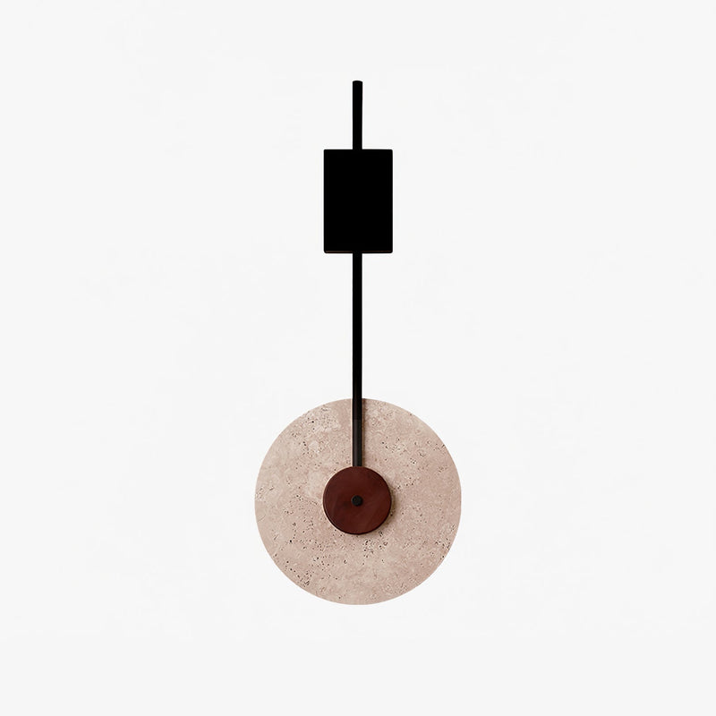 Disc Travertine Wall Lamp-DWHOME