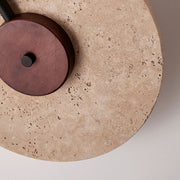 Disc Travertine Wall Lamp-DWHOME