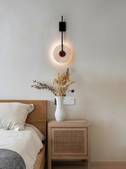 Disc Travertine Wall Lamp-DWHOME