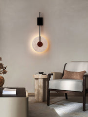 Disc Travertine Wall Lamp-DWHOME