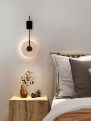 Disc Travertine Wall Lamp-DWHOME