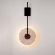 Disc Travertine Wall Lamp-DWHOME