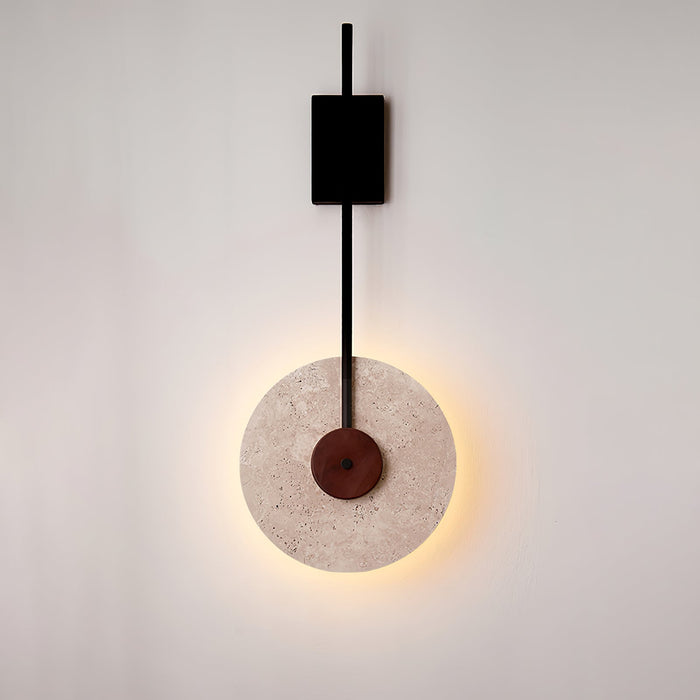 Disc Travertine Wall Lamp-DWHOME