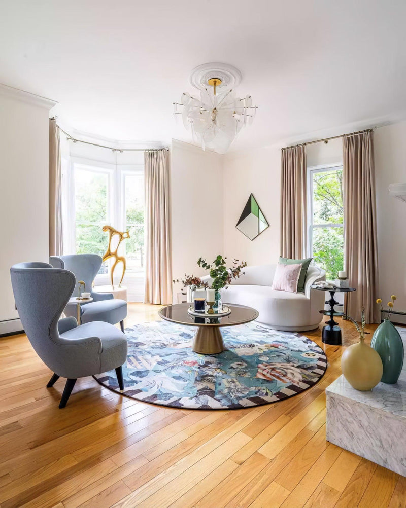 Brass Discs Cascading Chandelier-DWHOME