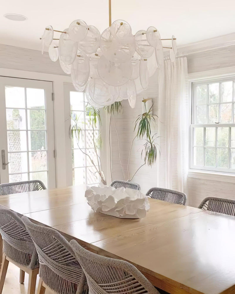 Brass Discs Cascading Chandelier-DWHOME
