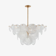 Brass Discs Cascading Chandelier-DWHOME