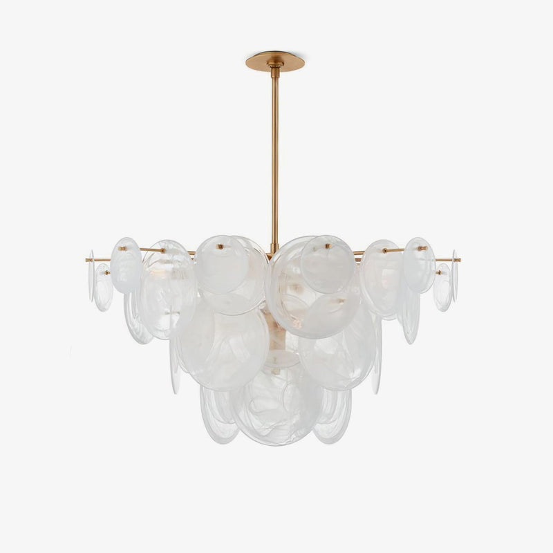 Brass Discs Cascading Chandelier-DWHOME