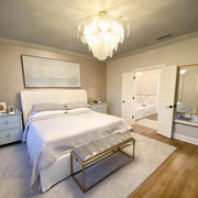 Brass Discs Cascading Chandelier-DWHOME