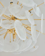 Brass Discs Cascading Chandelier-DWHOME