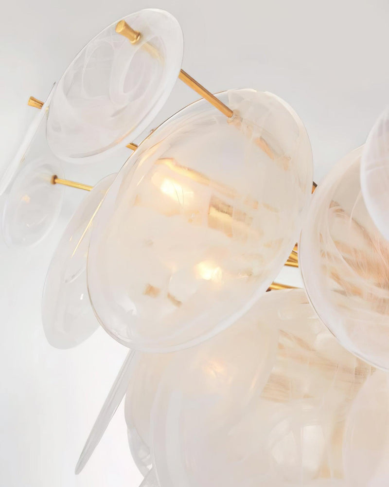 Brass Discs Cascading Chandelier-DWHOME
