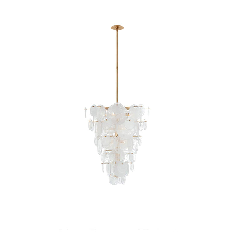 Brass Discs Cascading Chandelier-DWHOME