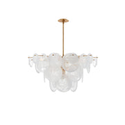 Brass Discs Cascading Chandelier-DWHOME