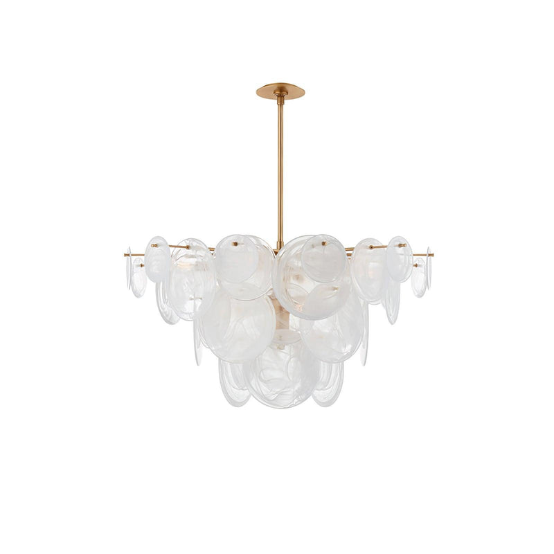 Brass Discs Cascading Chandelier-DWHOME