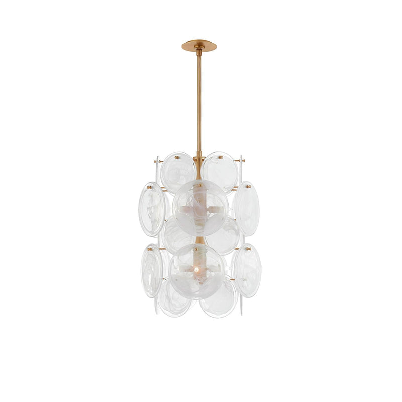 Brass Discs Cascading Chandelier-DWHOME