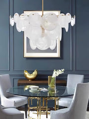 Brass Discs Cascading Chandelier-DWHOME