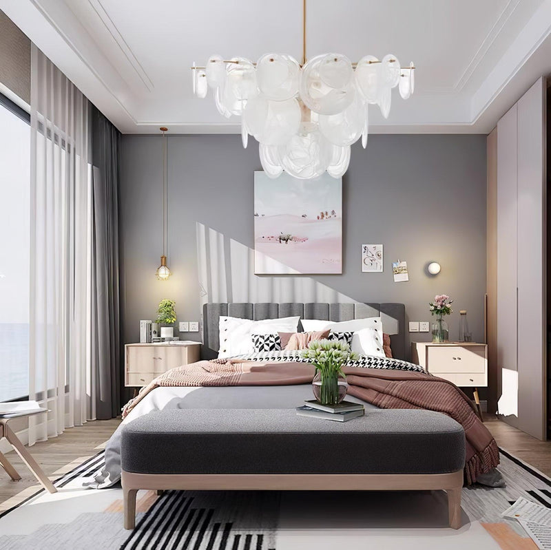 Brass Discs Cascading Chandelier-DWHOME