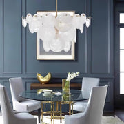 Brass Discs Cascading Chandelier-DWHOME
