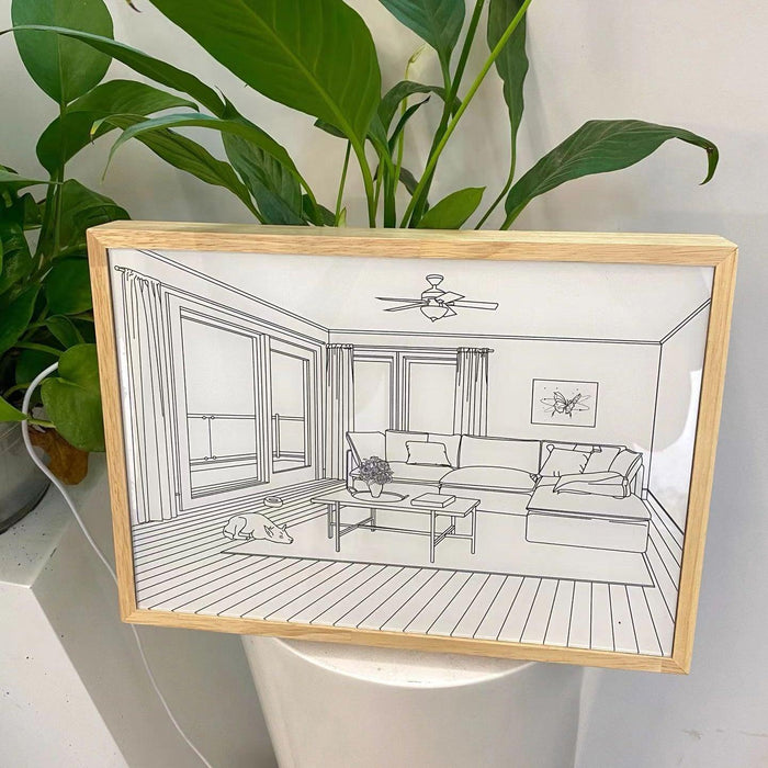 Dog Sunbathing Mural Art Lamp-DWHOME