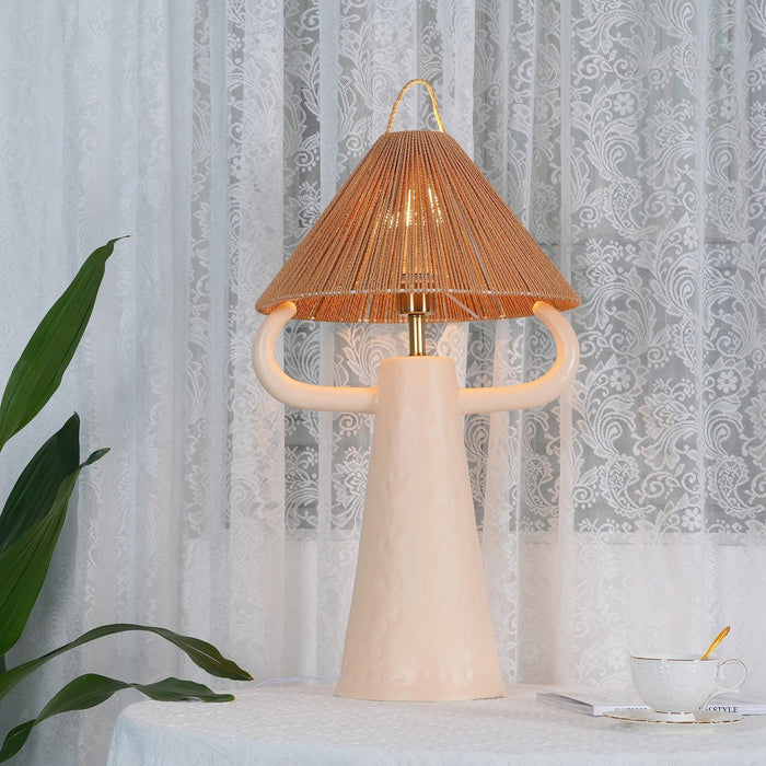 Horns Ceramic Table Lamp-DWHOME