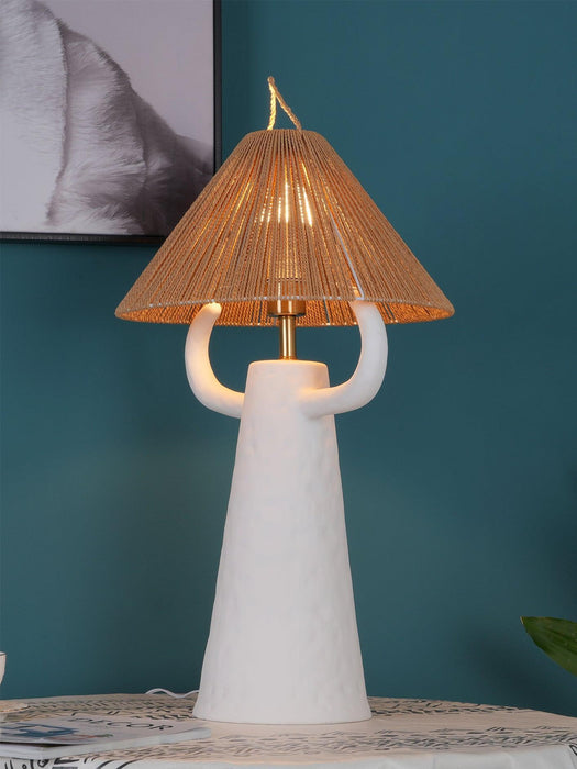 Horns Ceramic Table Lamp-DWHOME