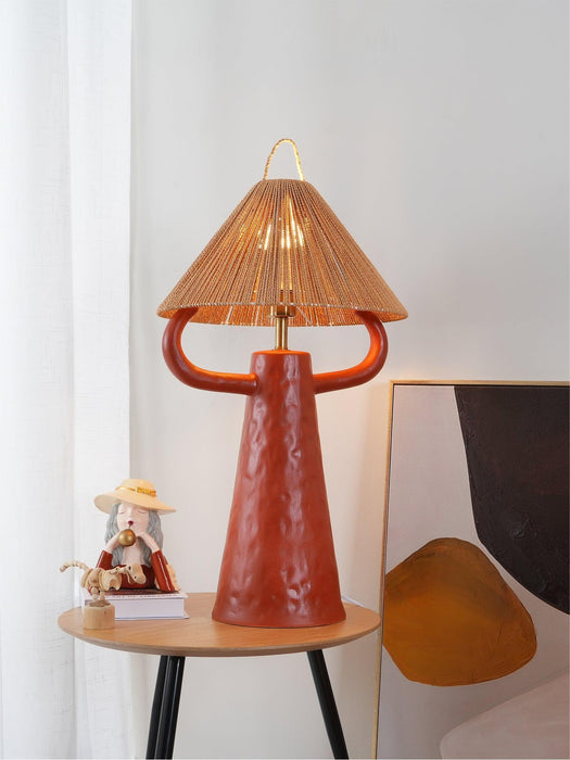 Horns Ceramic Table Lamp-DWHOME