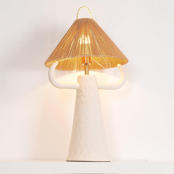 Horns Ceramic Table Lamp-DWHOME