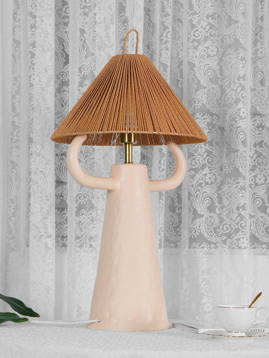 Horns Ceramic Table Lamp-DWHOME