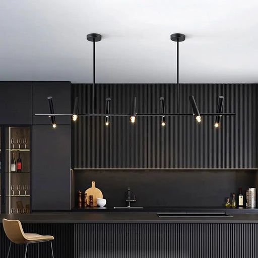 Doreen Modern Black Linear Chandelier.