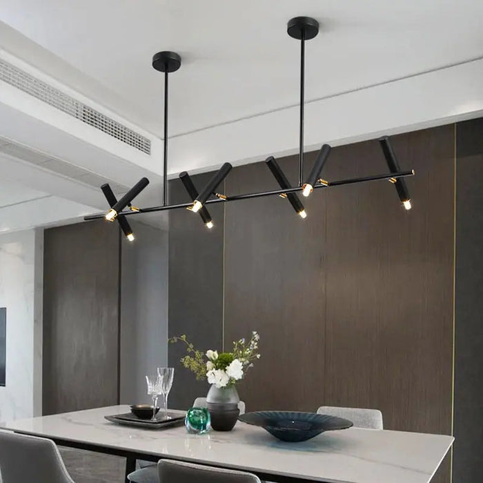 Doreen Modern Black Linear Chandelier.