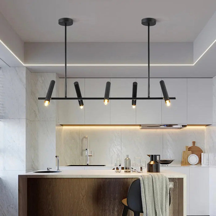 Doreen Modern Black Linear Chandelier.